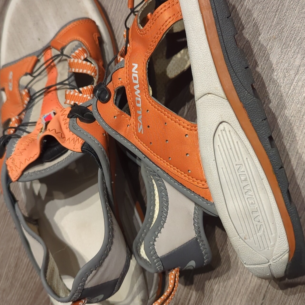 Men's Salomon Tech Revo Sport Sandals in Orange & Gray - Size 13 - Picture 7 of 10